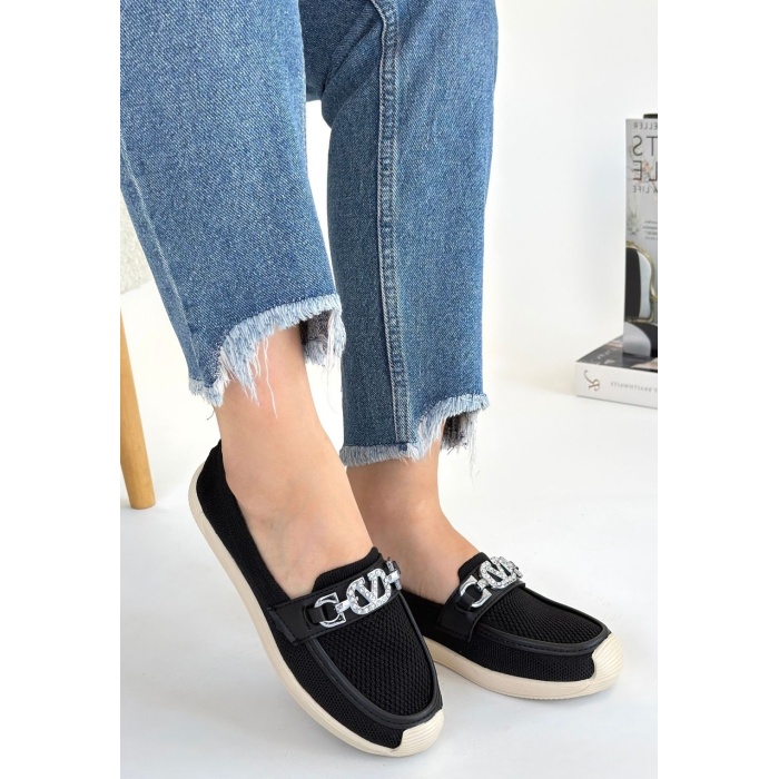 Wata Siyah Triko Babet Ayakkabı - Lisinya