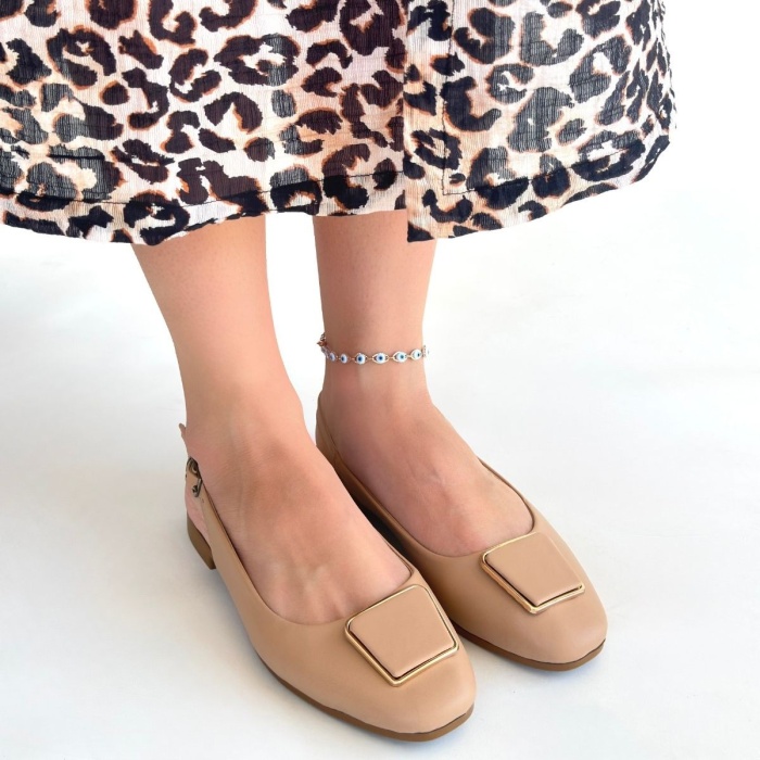 Canka Nude Cilt Babet Ayakkabı - Lisinya