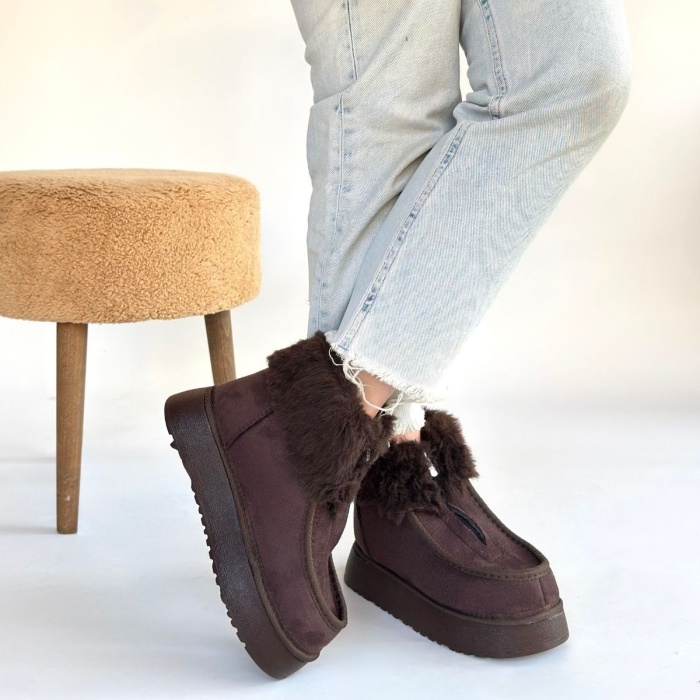 Zinya Kahverengi Süet Bot - Lisinya