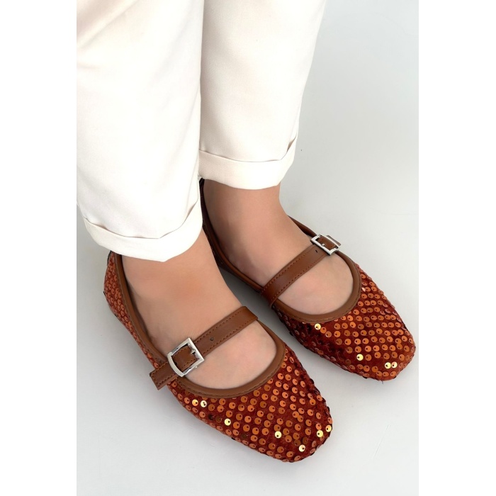 Moden Taba Süet Babet Ayakkabı - Lisinya