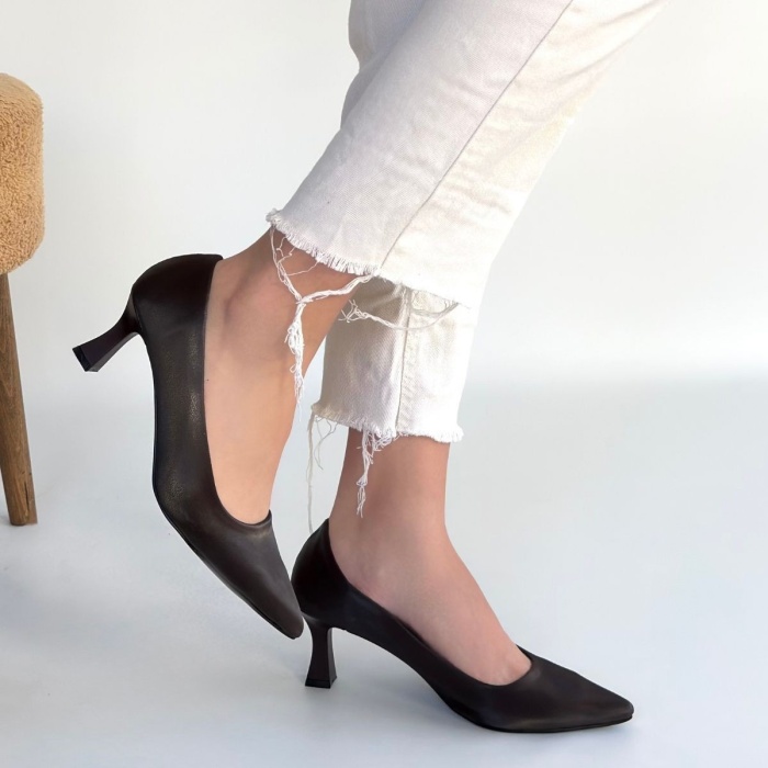 Mırta Acı Kahve Cilt Topuklu Ayakkabı - Lisinya