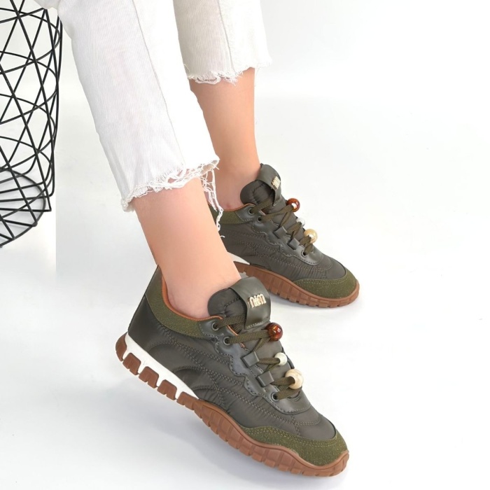 Tues Yeşik Nubuk Bağcıklı Spor Ayakkabı - Lisinya