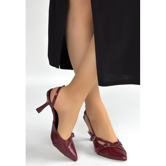 Tetti Bordo Rugan Topuklu Ayakkabı - Lisinya