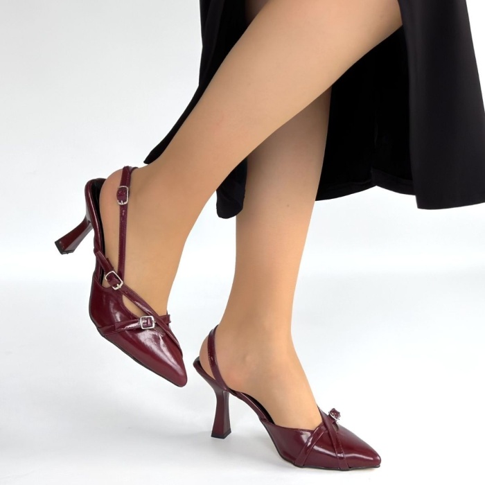 Tetti Bordo Rugan Topuklu Ayakkabı - Lisinya