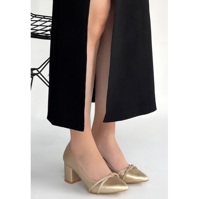 Rewin Gold Cilt Topuklu Ayakkabı - Lisinya