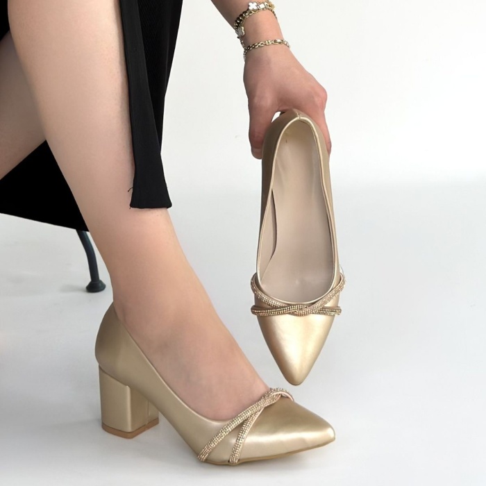 Rewin Gold Cilt Topuklu Ayakkabı - Lisinya