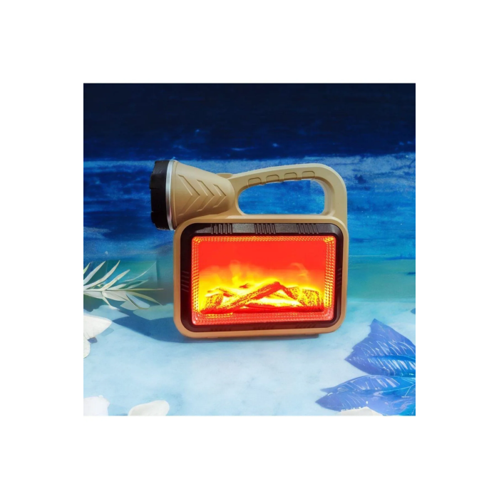 Güneş Enerjili ŞÖMİNELİ Çok Fonksiyonlu Çift Işık Kaynağı USB Şarjlı SOLAR EL FENERİ ( Lisinya )