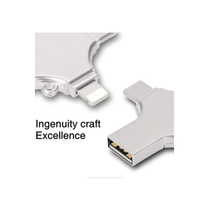 Otg 4in1 Cep Telefonu Çok Fonksiyonlu Usb Flash Bellek 128 Gb Type-c, Micro Sd Ve Kart Okuyucu - Lisinya