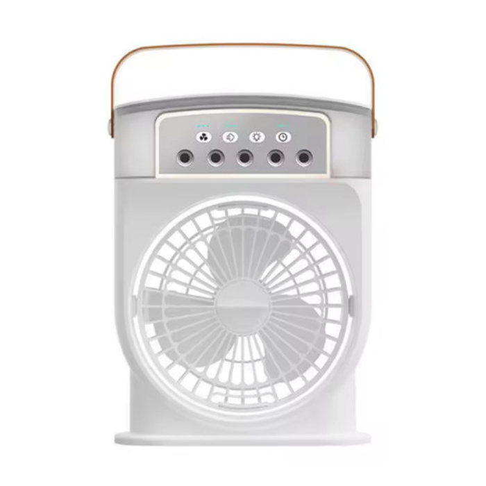 Şarjlı 600 Ml Su Hazneli Taşınabilir Masaüstü Vanilatör  Güçlü Fan Ve 2000 Mah Pil Beyaz - Lisinya