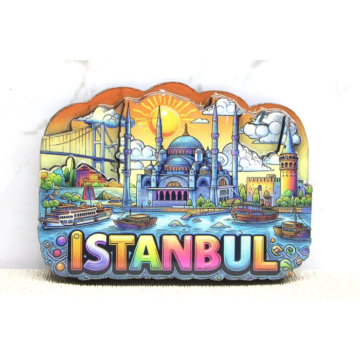 Ahşap İstanbul Temalı Magnet Alk4366 - Lisinya