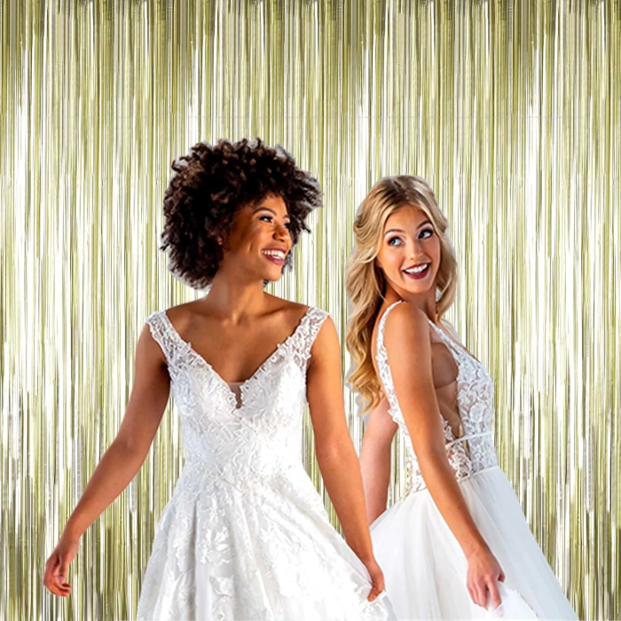 Mat Altın Püsküllü Kapı Perdesi - Parti, Bekarlığa Veda, Doğum Günü 1x2 M - Lisinya