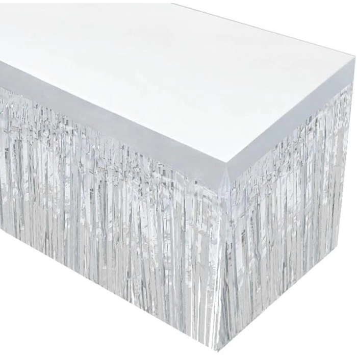 Gümüş Metalize Masa Eteği 275x75 Cm – Kendinden Yapışkanlı - Lisinya
