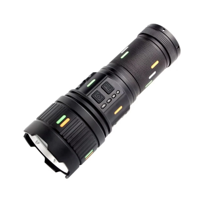 Pro F-3001 Alüminyum Tg Led Güç Göstergeli Type-c Şarjlı El Feneri 100 W - Lisinya