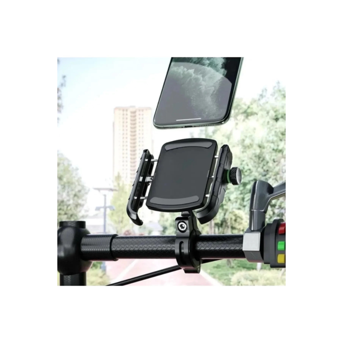 Motosiklet Gidon Ve Ayna Bağlantılı Motor Ve Bisiklet Uyumlu Telefon Tutucu 12-24w Hızlı Şarj - Lisinya