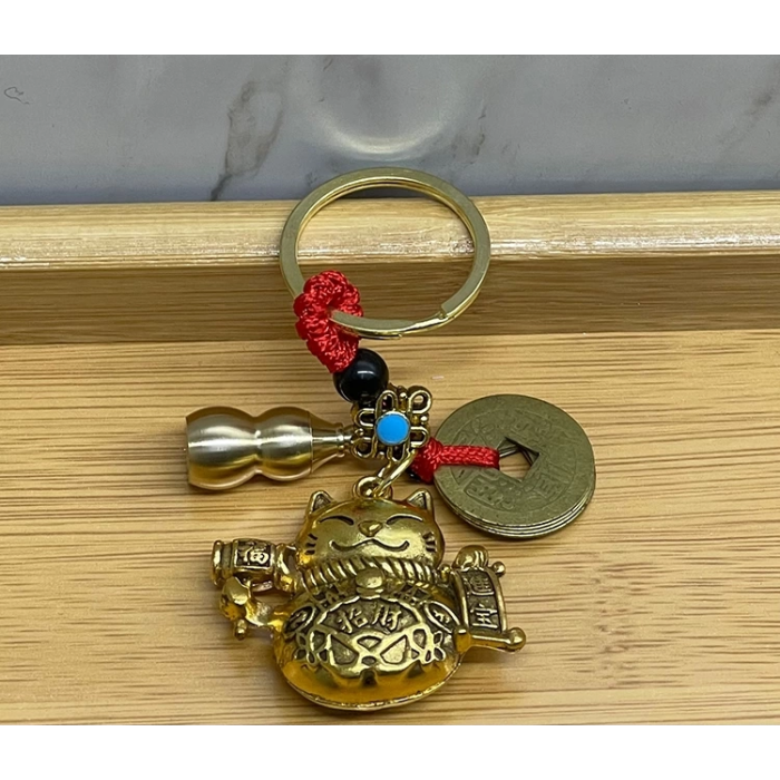 Metal Şans Ve Bereket Kedisi Anahtarlık Alk4467 - Lisinya