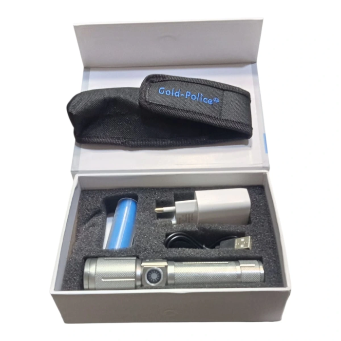 Gold Police Gp-215 Pro Şarjlı El Feneri Pm10 Led Mıklatıslı - Lisinya