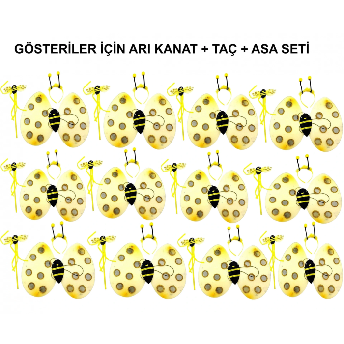 Okul Gösterileri İçin 1239li Arı Kanadı Seti - Etkinlik Kanatları - Lisinya