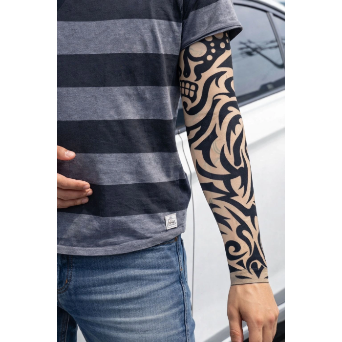 Giyilebilir Kol Dövmesi Çorap Dövme 3d Baskılı Kol Bacak Dövme 2 Adet Model 9 - Lisinya