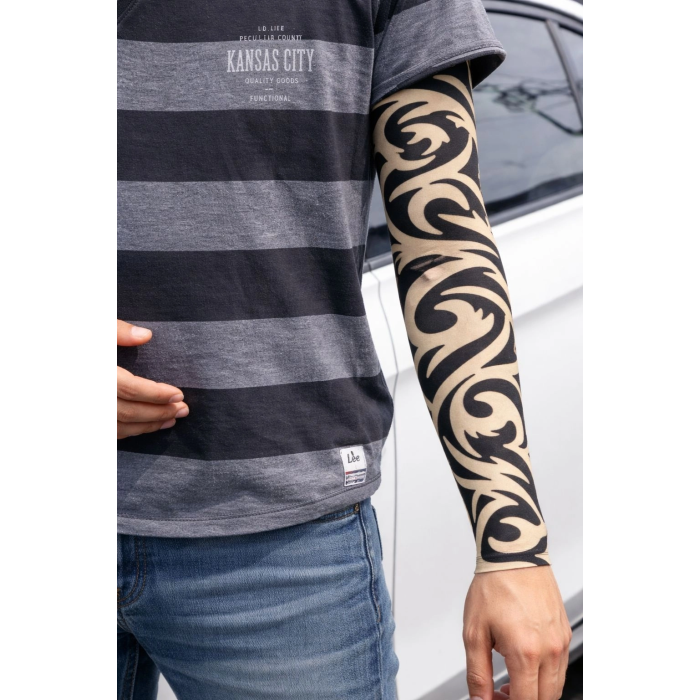 Giyilebilir Kol Dövmesi Çorap Dövme 3d Baskılı Kol Bacak Dövme 2 Adet Model 14 - Lisinya