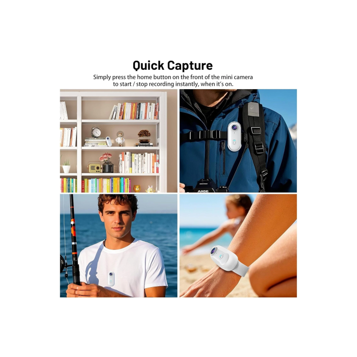 Mini Wıfı Aksiyon Kamerası 1080p Taşınabilir Vücut Kamerası Giyilebilir Video Kaydedici Ipx7 Su Geçirmez - Lisinya