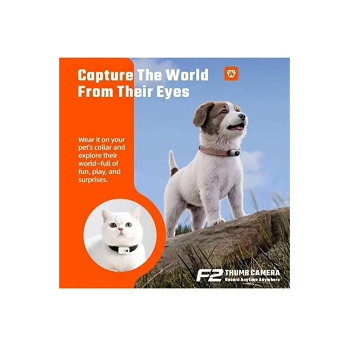 F2 2k 1080p Parmak Kamera 130° Geniş Açı Ips Ekranlı 25g Mini Taşınabilir Cep Kamerası Beyaz - Lisinya