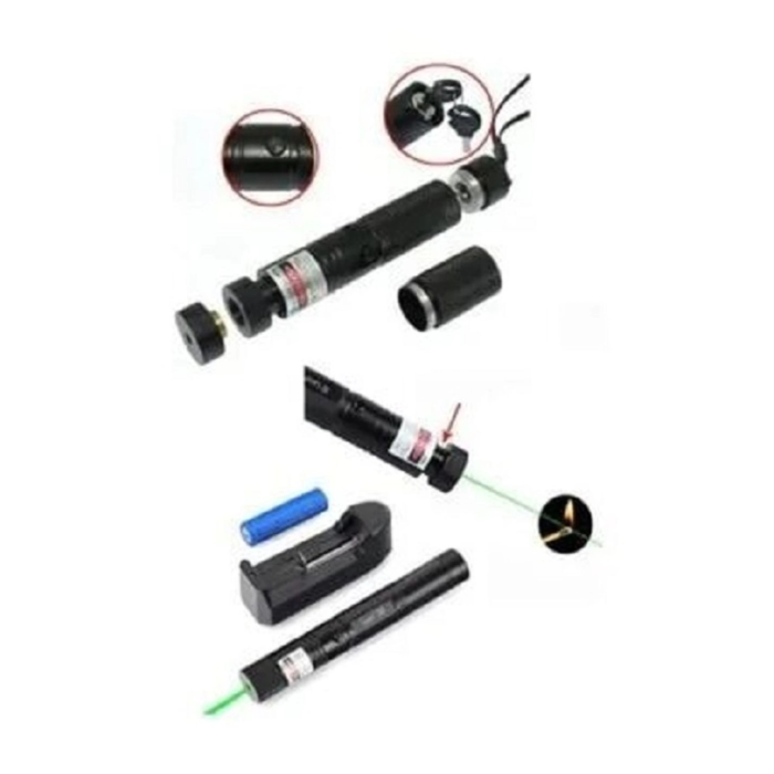 Şarjlı Turbo Yeşil Lazer Pointer Kibrit Yakabilen  Güç 1000mw - Lisinya