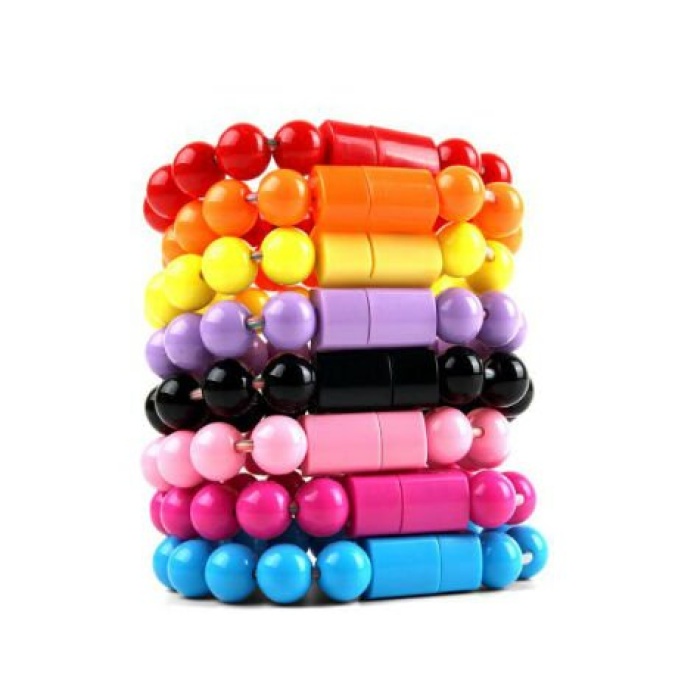 Android Boncuk Tasarımlı Bileklik Şeklinde Şarj Data Kablosu - Lisinya