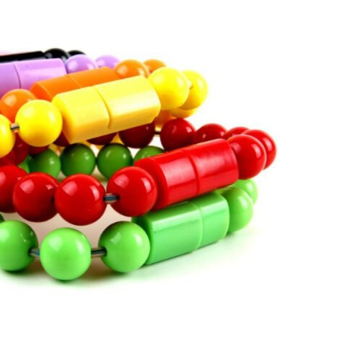 Android Boncuk Tasarımlı Bileklik Şeklinde Şarj Data Kablosu - Lisinya