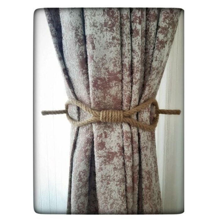 Perde Tokası Perde Mandalı Perde Askı Aparatı Jüt Halat Şıklığında Perde Aksesuar - Lisinya