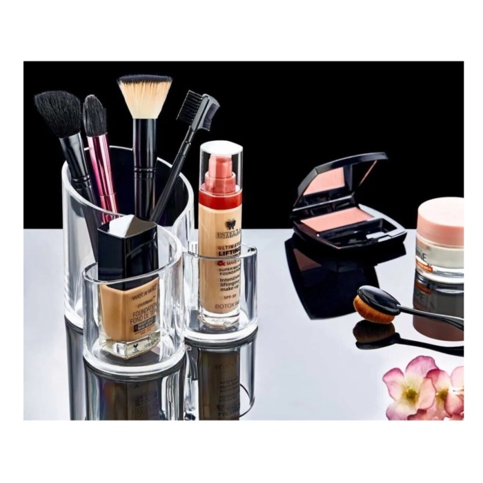 Makyaj Organizeri Şeffaf - 3 Gözlü - Lisinya