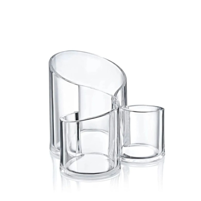 Makyaj Organizeri Şeffaf - 3 Gözlü - Lisinya