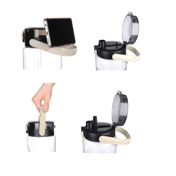 Şeffaf Matara - 2000 ml - 67,6 oz - WATERMODE Matara - Lisinya