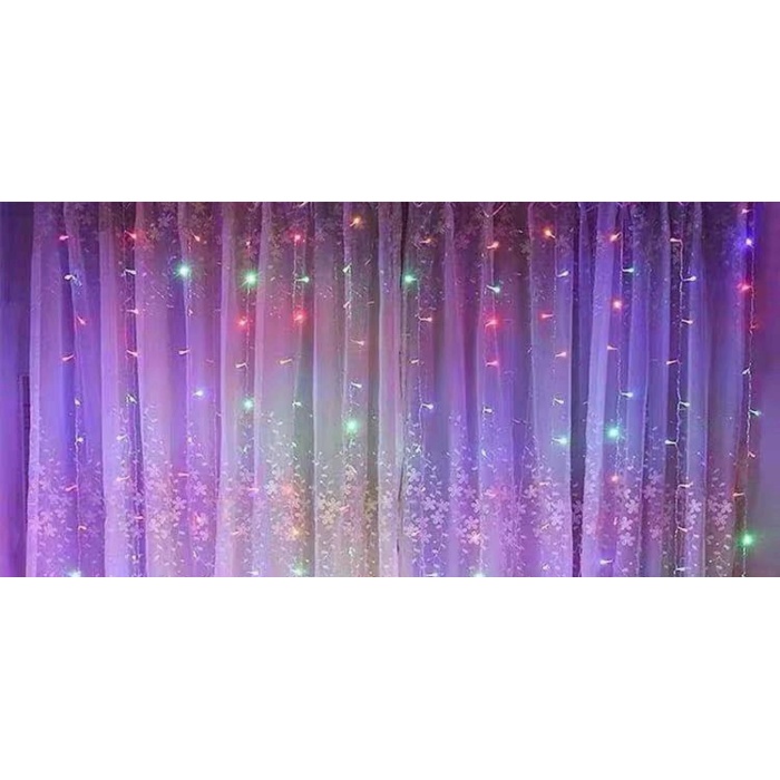 Perde Led  240 Ledli 8 Fonksiyonlu Dekor Lambası RGB - Lisinya
