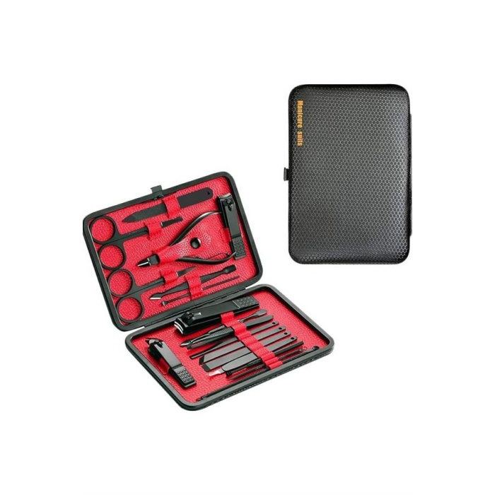 17 Parça Manikür Seti El ve Ayak Bakımı Törpü Cımbız Tırnak Temizleme - Lisinya