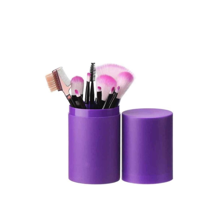 12 Parça Profesyonel Makyaj Seti Yumuşak Kıllı Yüz ve Göz Makyajına Uygun - Lisinya