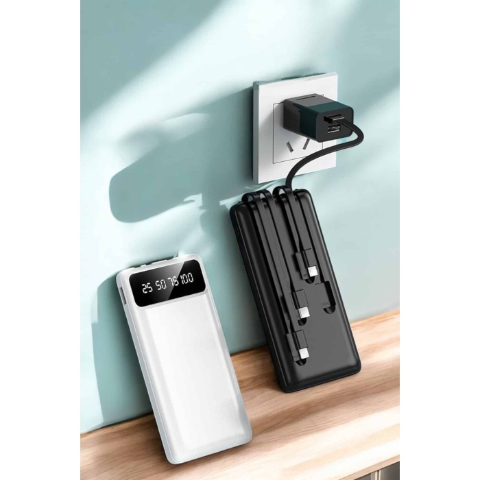 Powerbank 20.000 Mah Dijital Göstergeli LCD Ekran Uzun Pil Ömrü - Lisinya