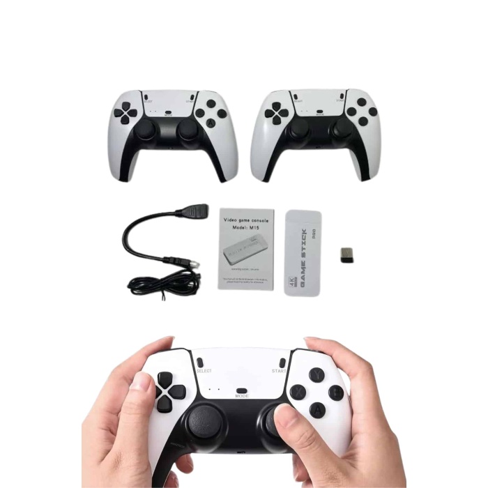 Game Stick 4K Retro Çift Kollu Atari Oyunlari +20000 Oyunlu Konsol Nostalji - Lisinya