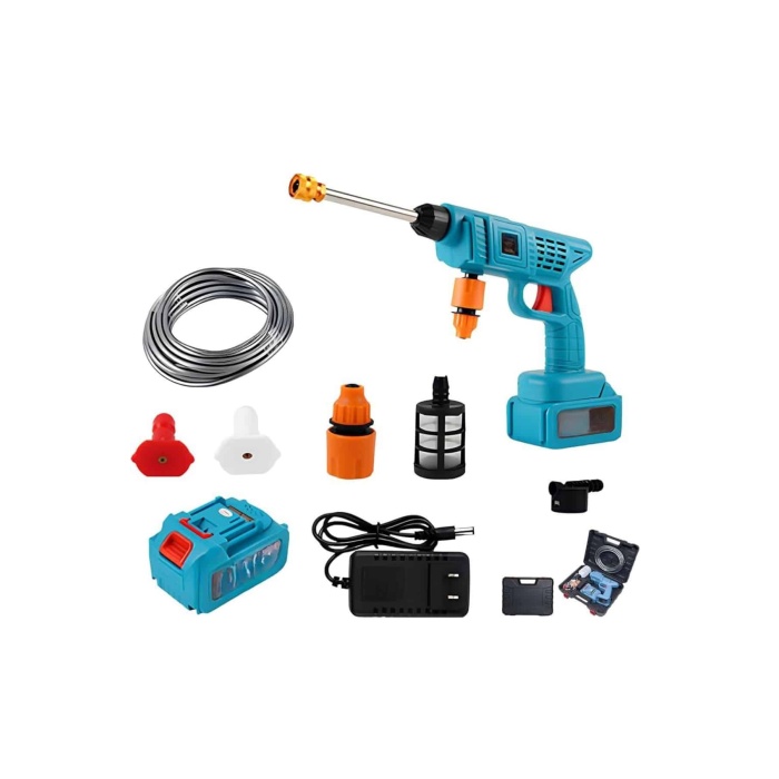 Şarjlı Oto Yıkama, Bahçe Sulama Tabancası Makinesi Yüksek Basınçlı - Lisinya