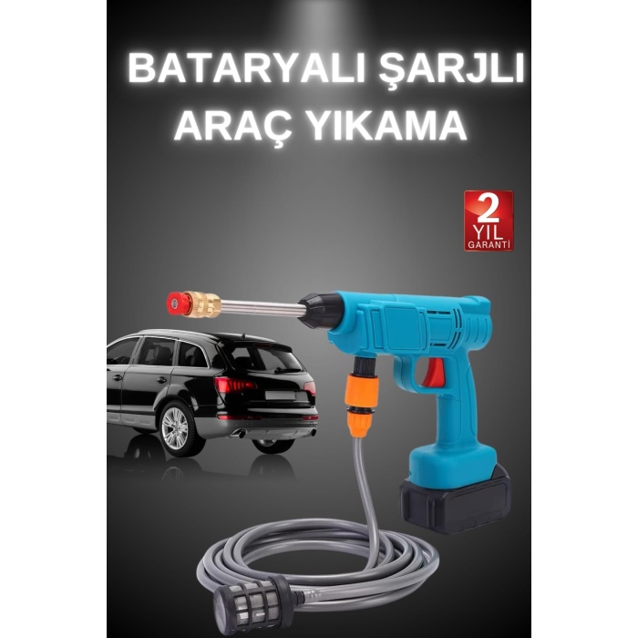 Şarjlı Ve Yüksek Basınçlı Oto Yıkama Makinesi Ve Sulama Tabancası Bahçe Yıkama Makinesi - Lisinya