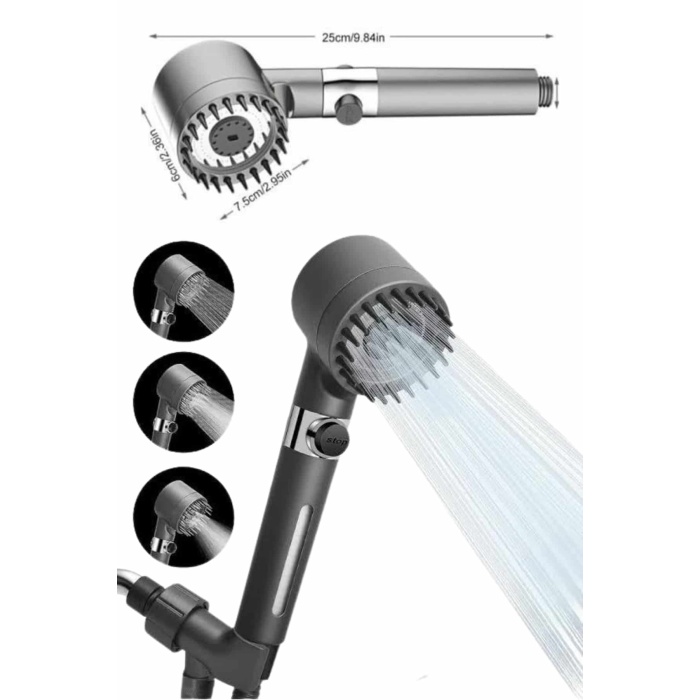 Yeni Masaj Etkili Nesil Filtreli  Duş Başlığı Fıskiyesi Duş Banyo - Lisinya