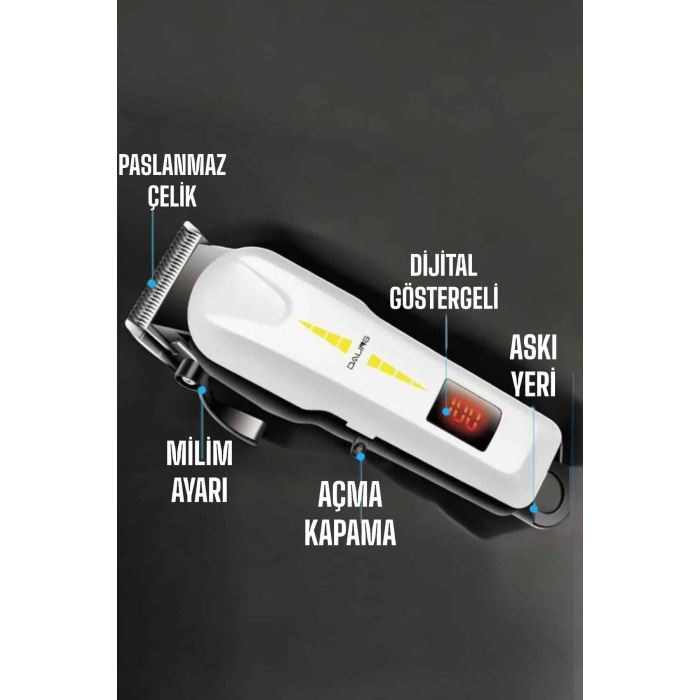Tıraş Makinesi Uzun Ömürlü Batarya, Keskin Bıçaklar ve Profesyonel - Lisinya