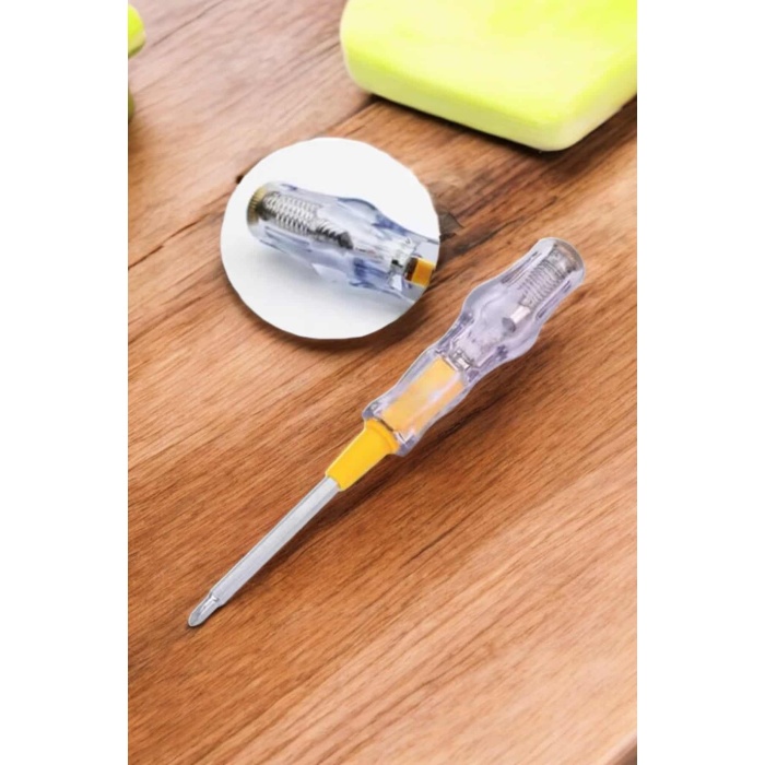 Çift Taraflı Elektrik Kontrol Kalemi Şeffaf Tornavida - Lisinya