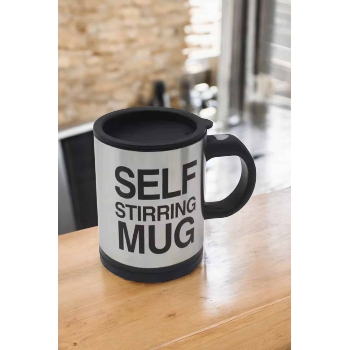 Yazılı Kupa Kendi Kendini Karıştıran Mikser Kupa Termos Bardak - Lisinya