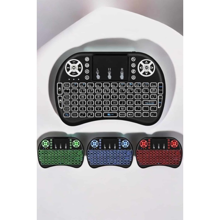 USB Bağlantılı Mini Q Klavye Işıklı Tüm Cihazlara Uyumlu - Lisinya