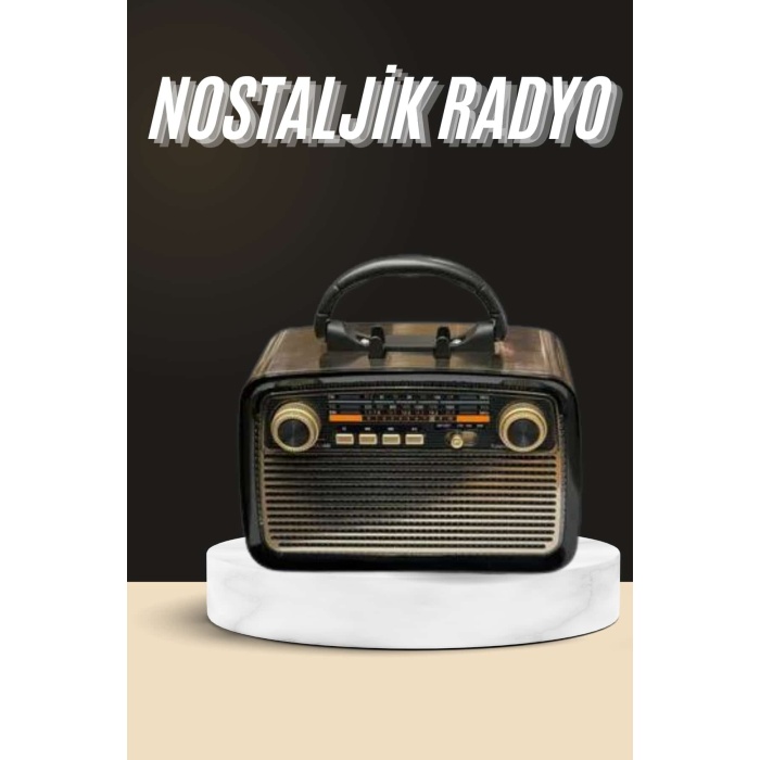 Nostaljik Radyo Bluetooth Bağlantılı Müzik Kutusu Ahşap - Lisinya