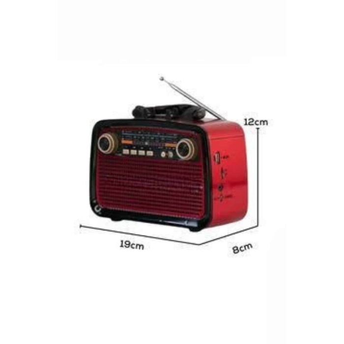 Müzik Kutusu Bluetooth Bağlantılı El Fenerli Nostaljik Tasarım Radyo - Lisinya