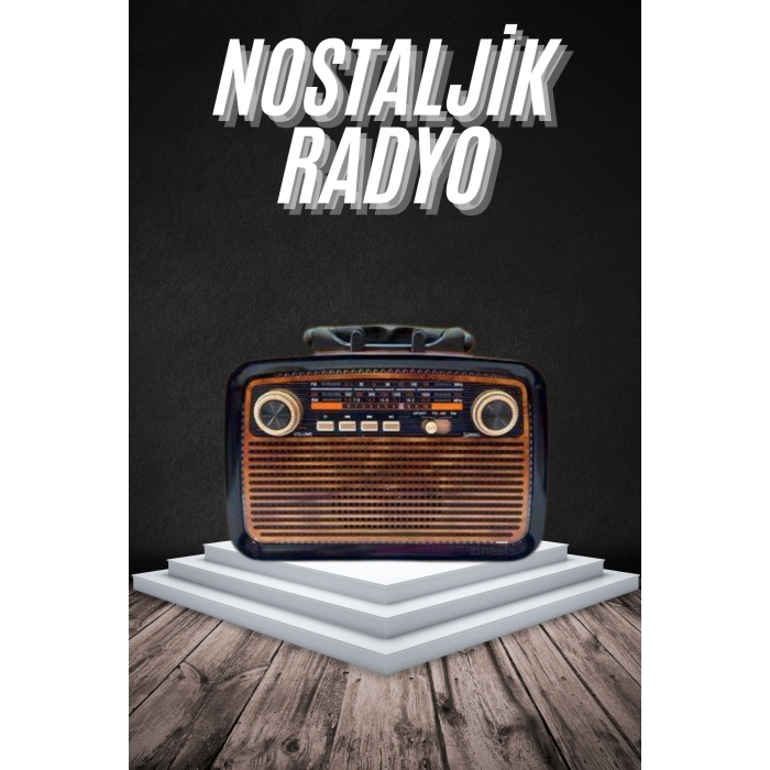 Eskitme Nostalji Tasarımlı Bluetoothlu Nostalji Radyo Ahşap Nostaljik Görünümlü - Lisinya