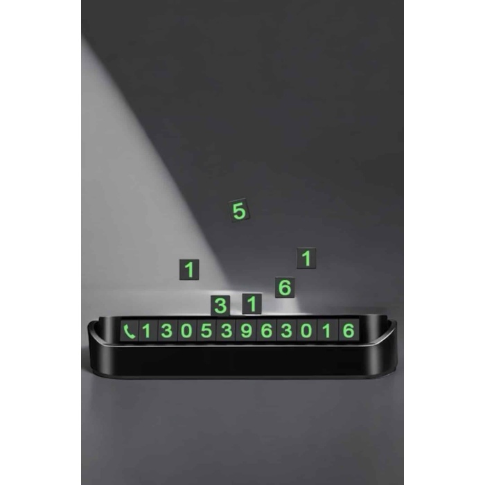 Araç İçi Numaratör Numaralık Torpido Üstü Açılır Kapanır Telefon Numarası Bırakma - Lisinya