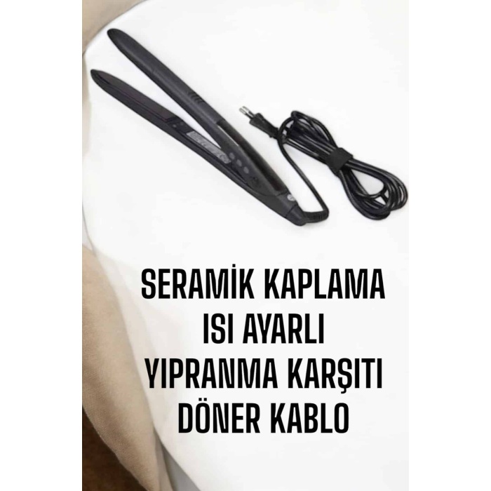 Saç Düzleştirici Isı Ayarlı Döner Kablo Yıpranma Karşıtı - Lisinya