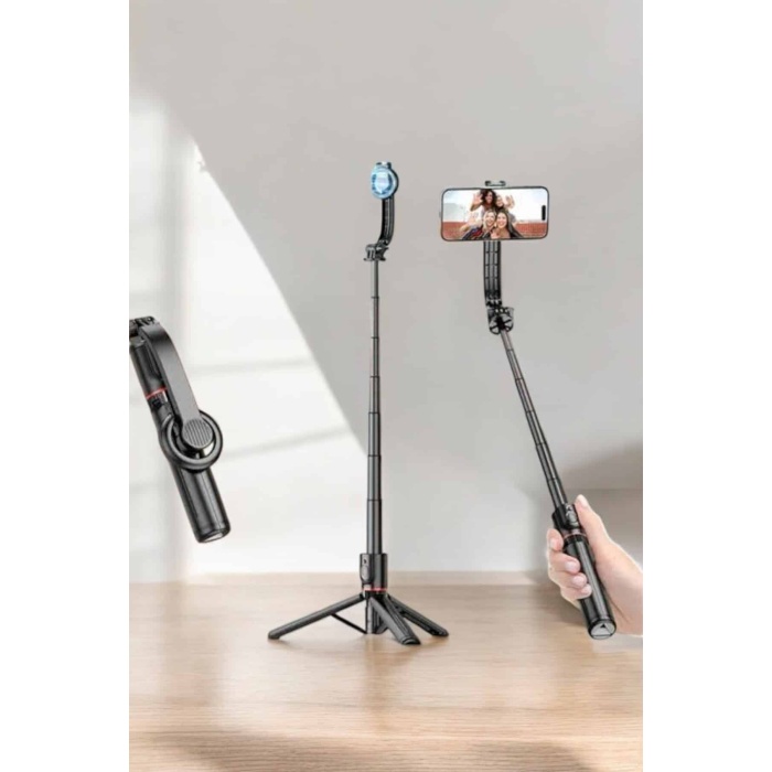 Kumandalı Tripod Telefon Tutucu Selfie Çubuğu 360 Derece Dönebilen - Lisinya